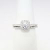 Picture of Vera Wang 14k White Gold & Diamond Solitaire with Halo Bridal Ring Set