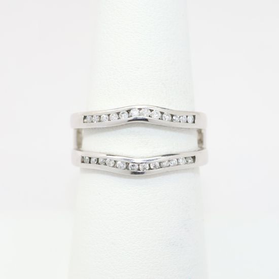 Picture of 14k White Gold & Channel Set Diamond Ring Enhancer