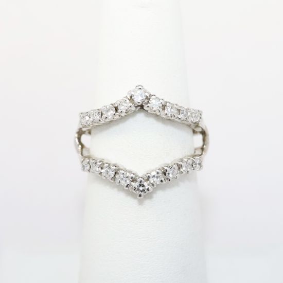 Picture of 14k White Gold & Diamond Insert Ring Enhancer