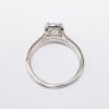 Picture of 14k White Gold & GIA Certified Square Cushion Cut Diamond Ring with Halo Mounting