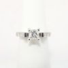 Picture of Platinum & Square Cut Diamond Solitaire Engagement Ring