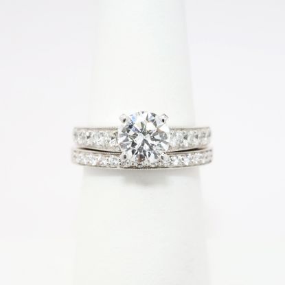 Picture of White Gold & Round Brilliant Cut Diamond Bridal Ring Set