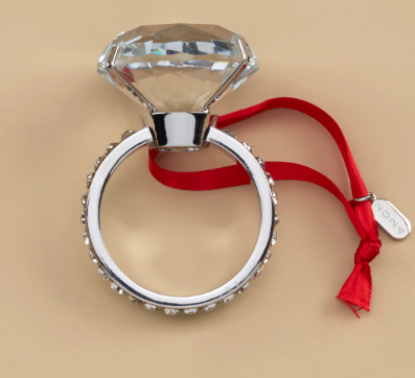 Picture of Silverplate Engagement Ring Ornament