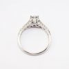 Picture of 18k White Gold & Oval Brilliant Cut Diamond Ring with Side Mounted Diamond Accents