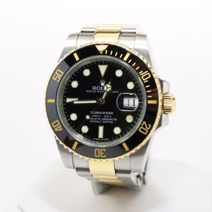 Picture of Rolex Men's Stainless Steel & 18k Yellow Gold Submariner Oyster Perpetual Datejust Watch