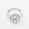 Picture of 14k White Gold & 2.01ct GIA Certified Round Brilliant Cut Diamond Halo Ring