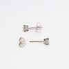 Picture of 14k White Gold & Round Brilliant Cut Diamond Solitaire Stud Earrings