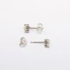 Picture of 14k White Gold & Diamond Trio Stud Earrings