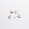 Picture of 14k White Gold & Round Brilliant Cut Diamond Solitaire Earrings