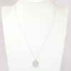 Picture of 18k White Gold & Mixed Cut Diamond Cluster Oval Pendant Necklace