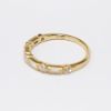 Picture of Nemati 14k Yellow Gold Ring with Alternating Round & Baguette Diamonds & Milgrain Detailing