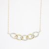 Picture of 14k Yellow Gold & Diamond Necklace with Curb Chain Link Pendant