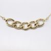 Picture of 14k Yellow Gold & Diamond Necklace with Curb Chain Link Pendant