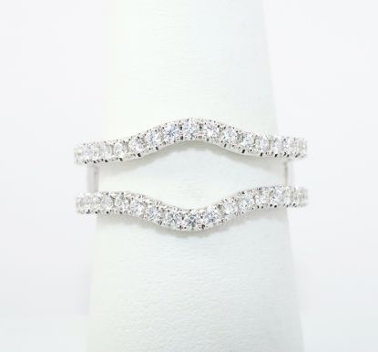Picture of 14k White Gold & Diamond Contour Insert Ring Enhancer 