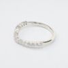 Picture of 14k White Gold & Diamond Sharply Contoured Wedding Band