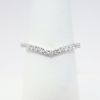 Picture of 14k White Gold & Diamond Sharply Contoured Wedding Band