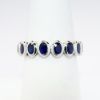 Picture of 14k White Gold & Oval Cut , Bezel Set Sapphire Band Ring