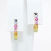 Picture of 14k Yellow Gold & Multicolored Sapphire Hoop Earrings