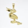 Picture of 14k Yellow Gold Pelican with Fish Pendant