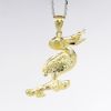 Picture of 14k Yellow Gold Pelican with Fish Pendant
