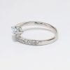Picture of 14k White Gold & Diamond Bypass Ring with Marquise Cut Aquamarine Accent