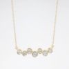 Picture of 14k Yellow Gold Necklace with Bezel Set Diamond Zig Zag Pendant