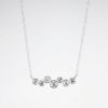 Picture of 14k White Gold Necklace with Bezel Set Diamond Zig Zag Pendant