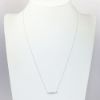 Picture of 14k White Gold Necklace with Bezel Set Diamond Zig Zag Pendant