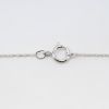 Picture of 14k White Gold Necklace with Bezel Set Diamond Zig Zag Pendant