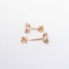 Picture of 14k Rose Gold & Oval Cut Morganite Earrings with Diamond Halos