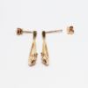 Picture of 14k Rose Gold & Oval Cut Morganite Drop Earrings with Diamond Accents