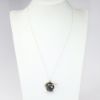 Picture of White Gold Necklace with White Gold & Diamond Sea Turtle Pendant with Black Mother of Pearl Shell