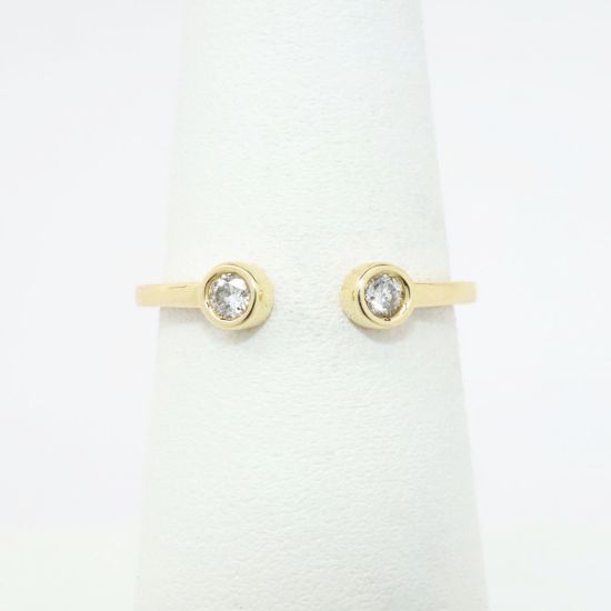 Picture of 14k Yellow Gold & Diamond Open Skank Ring