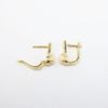 Picture of 14k Yellow Gold & Oval Opal Cabochon Drop Earrings with Diamond Accents