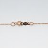 Picture of 14k Rose Gold Necklace and Oval Cut Aquamarine Pendant with Diamond Halo