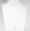 Picture of 14k White Gold Necklace and Oval Cut Aquamarine Pendant with Diamond Halo