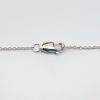 Picture of 14k White Gold Necklace and Pear Cut Aquamarine Pendant with Diamond Halo & Diamond Stations