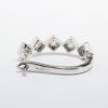 Picture of 18k White Gold Squares with Diamond Clusters Hoop Earrings