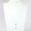 Picture of 14k White Gold & Tanzanite Lariat Necklace with Diamond Halos