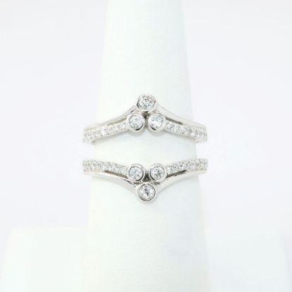 Picture of 14k White Gold Insert Ring Enhancer with Bezel Set Diamonds