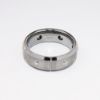 Picture of Men's Brushed Tungsten Carbide & Diamond Wedding Band