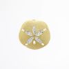Picture of 14k Textured Yellow Gold And Diamond Sand Dollar Pendant