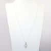 Picture of 14k White Gold Necklace with Diamond and Pearl Scrolled Pendant
