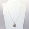 Picture of Sterling Silver & 18k Yellow Gold Necklace with Brown & White Diamond Pendant by Charles Krypell