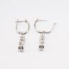 Picture of 10k White Gold & Diamond Infinity Drop Earrings with Trembling Diamond Centers