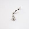 Picture of 10k White Gold & Diamond Infinity Drop Earrings with Trembling Diamond Centers