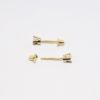Picture of 14k Yellow Gold & Diamond Solitaire Stud Earrings 