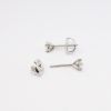 Picture of 14k White Gold & Round Brilliant Cut Diamond Solitaire Stud Earrings