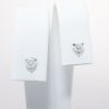 Picture of 14k White Gold & Round Brilliant Cut Diamond Solitaire Stud Earrings