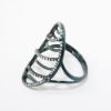 Picture of 18k Dark Blue Gold & Diamond Fancy Wave Statement Ring